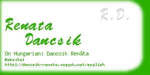 renata dancsik business card