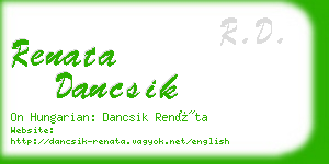 renata dancsik business card